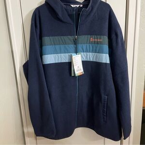 Cotopaxi Men's Teca Fleece Hooded Full-Zip Jacket 3XL Mariana Trench Multi Navy